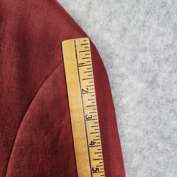 Lauren Ralph Lauren Linen Sport Coat Blazer Jacket 36R Men Preppy Rust Red Fall - Picture 14 of 15